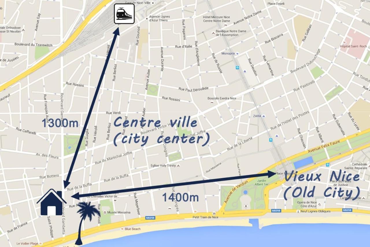 "Le Sailboat" By Enjoynice, Great 3-Room With Airco In The Center Of Nice Eksteriør billede